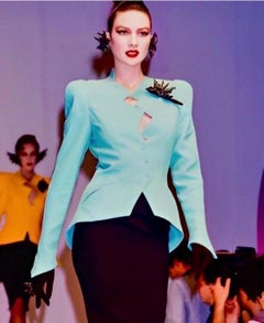 F/W 1988 Thierry Mugler Purple Les Infernales Lighting Bolt Jacket