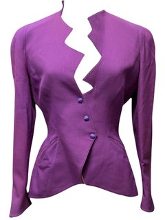 F/W 1988 Thierry Mugler Purple Les Infernales Lighting Bolt Jacket