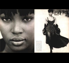 F/W 1989 Dolce & Gabbana Runway Black Beaded Bustier Bodycon Mini Dress