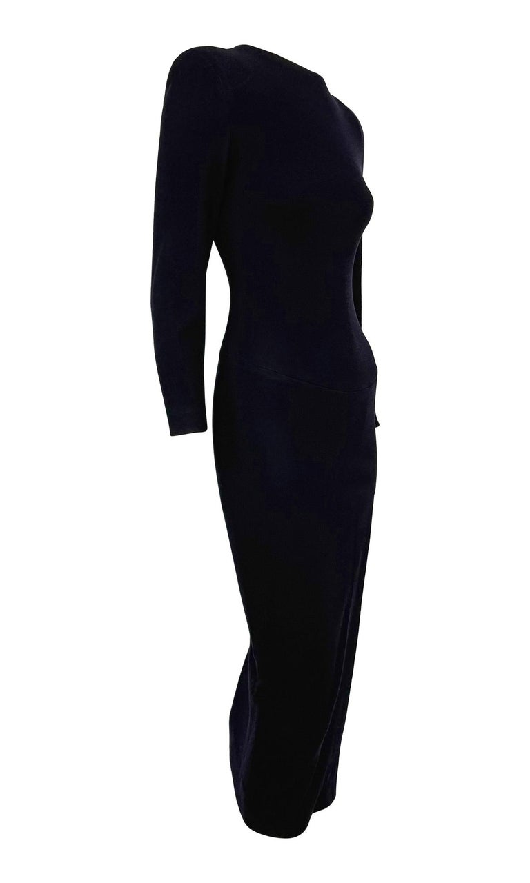 donna karan navy blue dress Vintage 90's Donna Karan Sapphire Silk Grecian Gown  Opal Pineapple