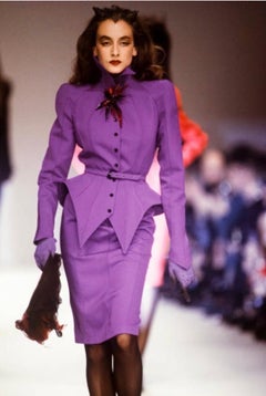 F/W 1988 Thierry Mugler Black Les Infernales Structural Runway Jacket