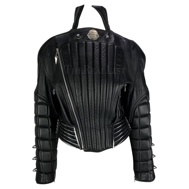Thierry Mugler Leather Jacket - 16 For Sale on 1stDibs | mugler leather  coat, mugler sport