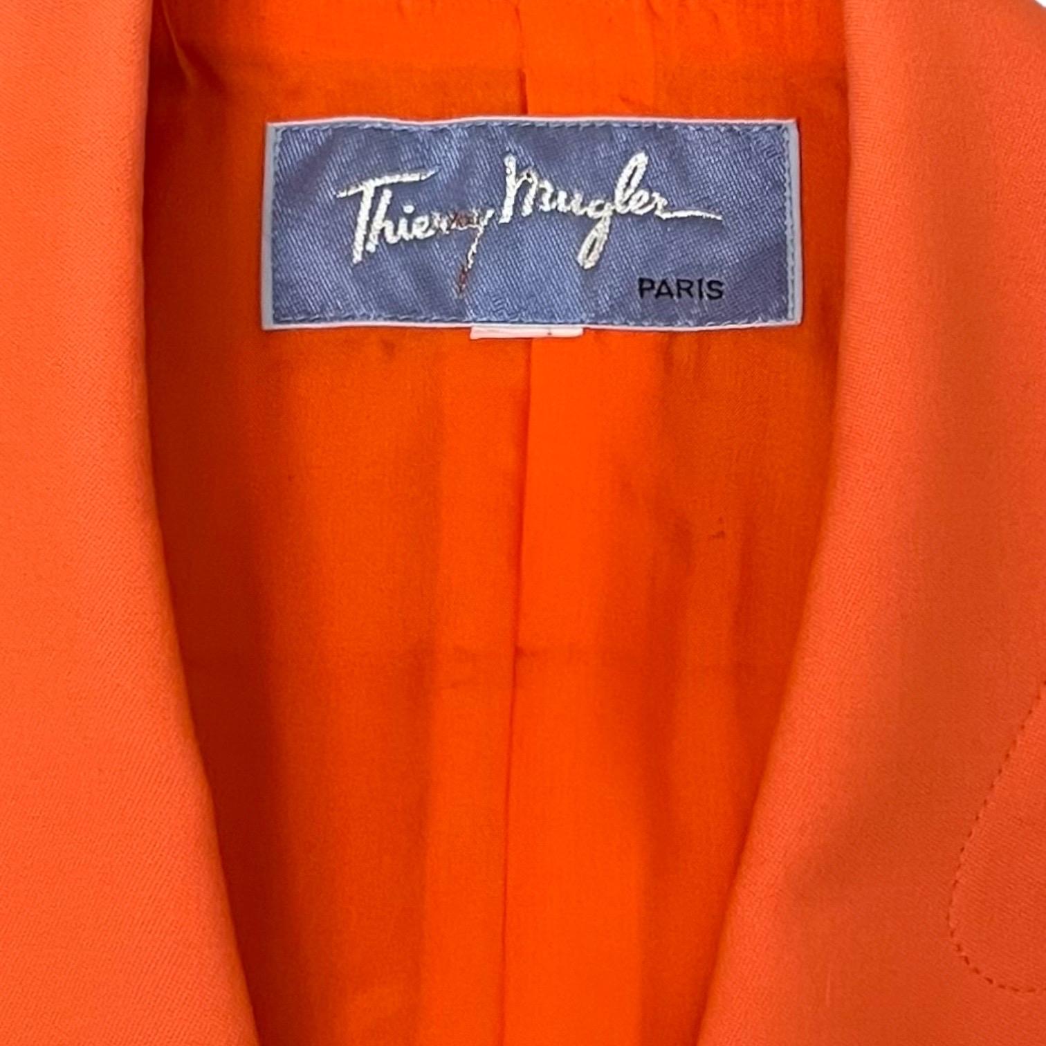 Veste orange futuriste Bullet Metal Thierry Mugler, A/H 1989 en vente 6