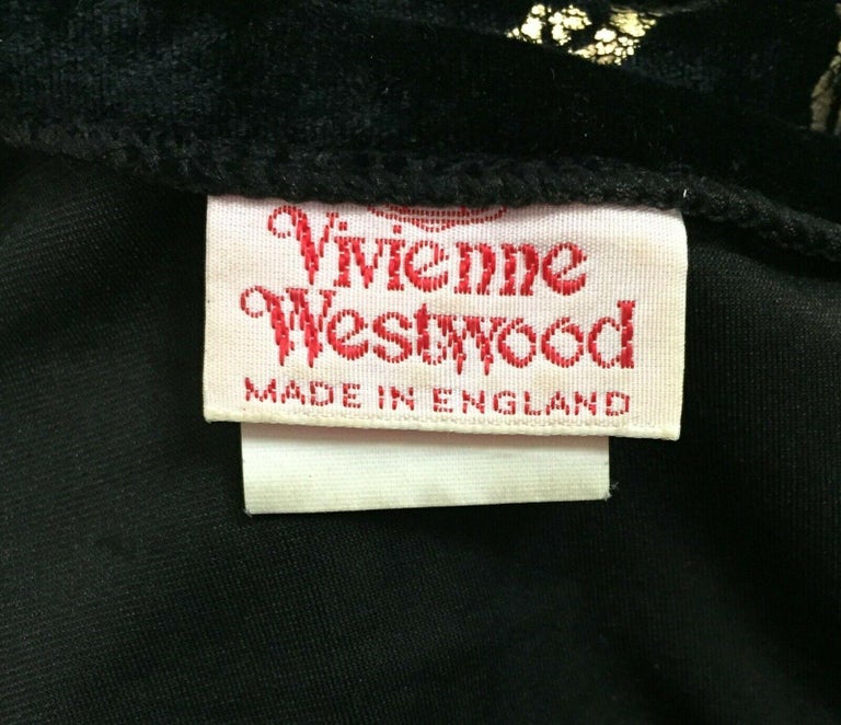 F/W 1990 Vivienne Westwood Velvet Black and Gold 