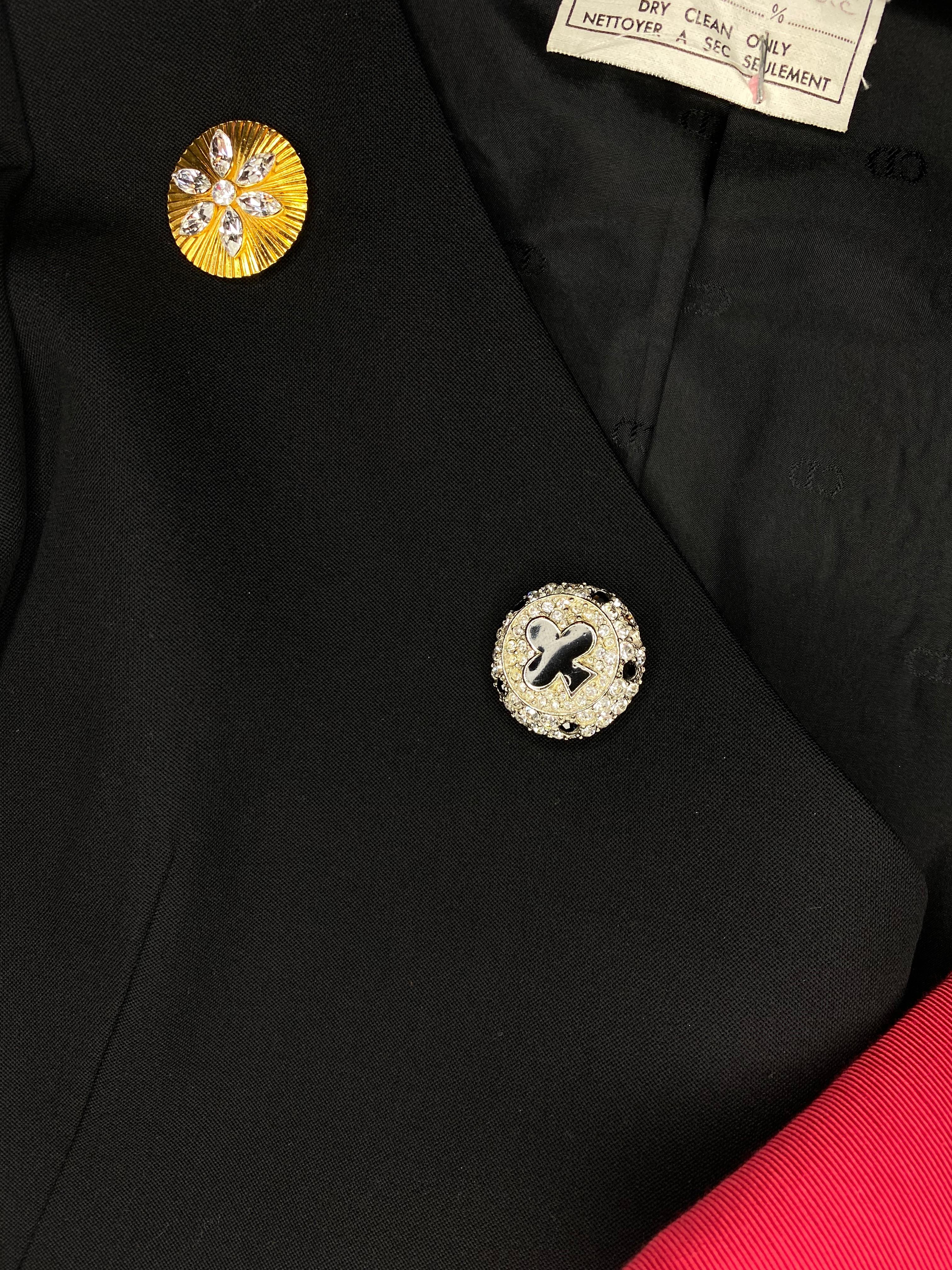 F/W 1991 Christian Dior by Gianfranco Ferré Gambler Earring Jupe Suit en vente 5