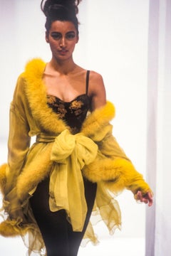 F/W 1991 Dolce & Gabbana Black Gold Tapestry Bodycon Bustier Crop Top