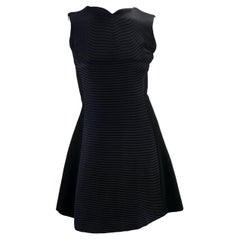 F/W 1991 Gianni Versace Couture Black Wool Silk Flare A-Line Mini Dress