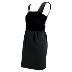 Vintage F/W 1991 Gianni Versace Couture Velvet Bust Sleeveless Dress