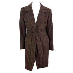 A/I 1991 Isaac Mizrahi: passerella marrone, mini blazer, cappotto, vestito