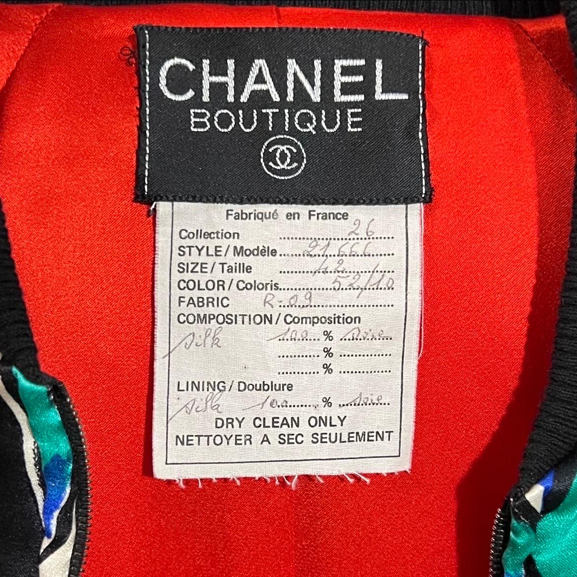 F/W 1992 Chanel by Karl Lagerfeld Vintage Ballerina Printed Bomber Puffer Jacket 8
