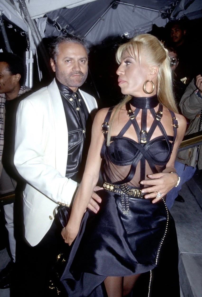 F/W 1992 Gianni Versace Bondage Buckle Bodysuit Documented Miss S&M For Sale 9
