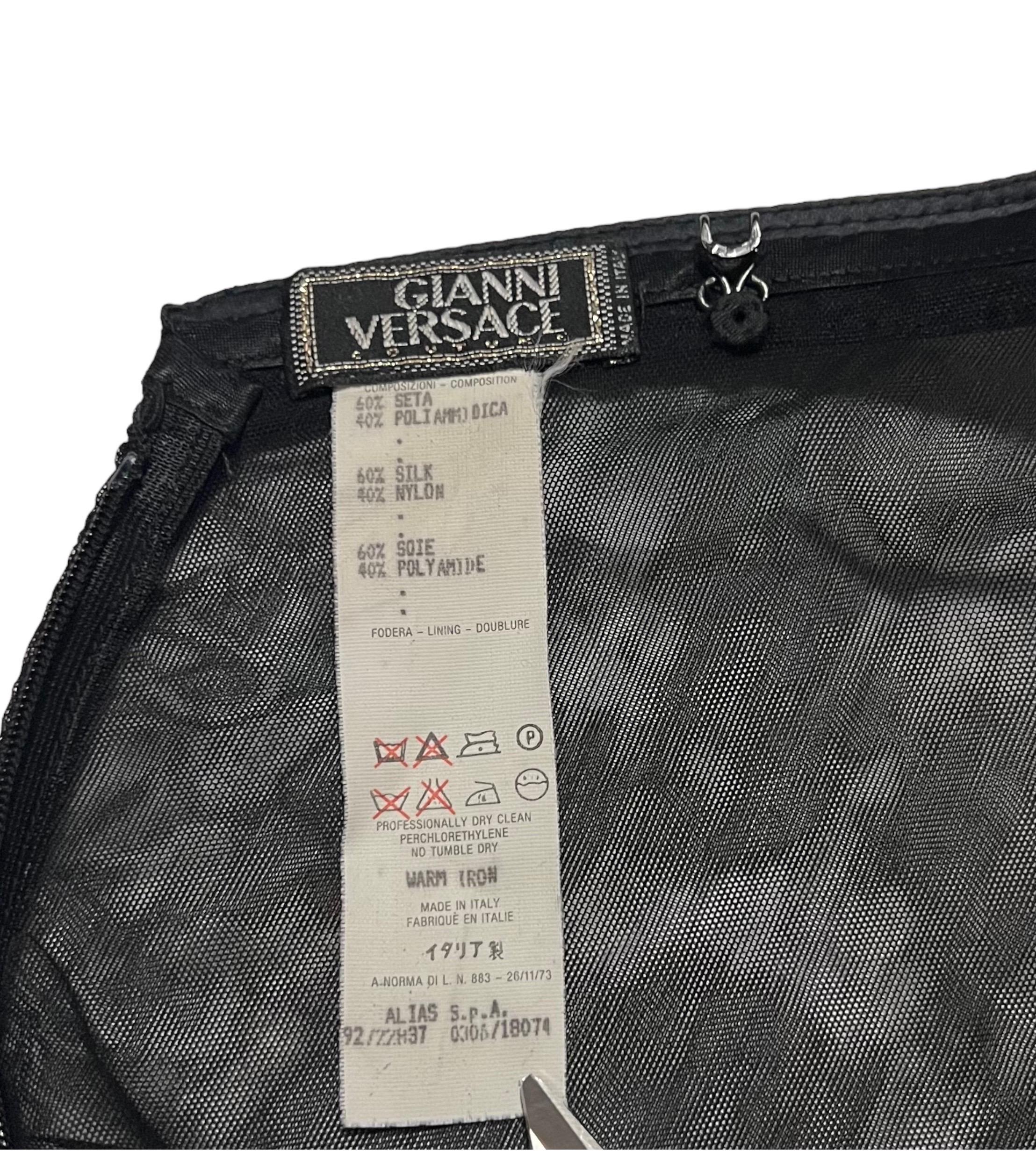 F/W 1992 Gianni Versace Bondage Buckle Bodysuit Documented Miss S&M For Sale 14