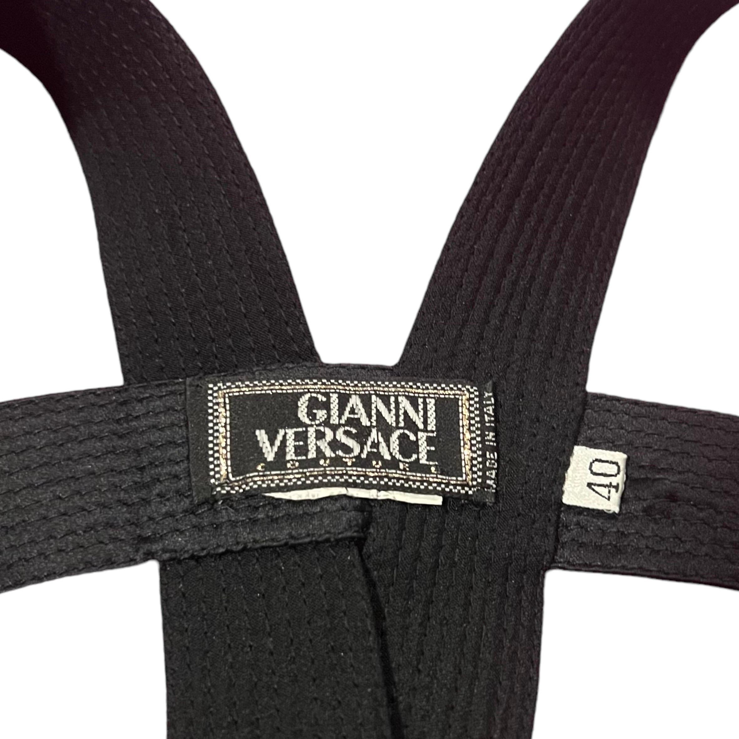 F/W 1992 Gianni Versace Bondage Buckle Bustier Bra Top Miss S&M For Sale 11