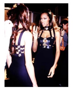 F/W 1992 Gianni Versace Bondage Miss S&M Embellished Bustier Top