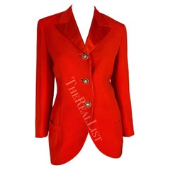 F/W 1992 Gianni Versace Couture Bondage (Miss S&M) Runway Collection Red Blazer