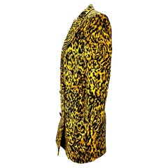 NWT F/W 1992 Gianni Versace Couture Leopard Print Wool Double Breasted Blazer