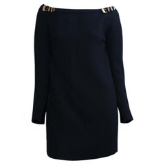 A/I 1992 Gianni Versace Couture 'Miss S&M' Bondage Mini Dress in velluto nero