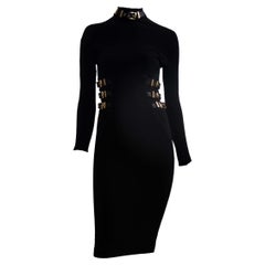 F/W 1992 Gianni Versace Couture 'Miss S&M' Bondage-Kleid mit Schnallenschnalle