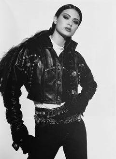 F/W 1992 Gianni Versace Gold Tone Metal Rhinestone Jaguar Motif Chain Belt