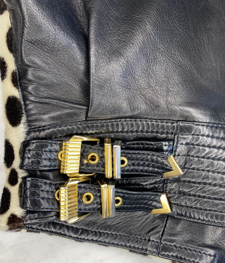 GIANNI VERSACE 黒 毛皮ジャケット GIANNI VERSACE 黒 毛皮ジャケット