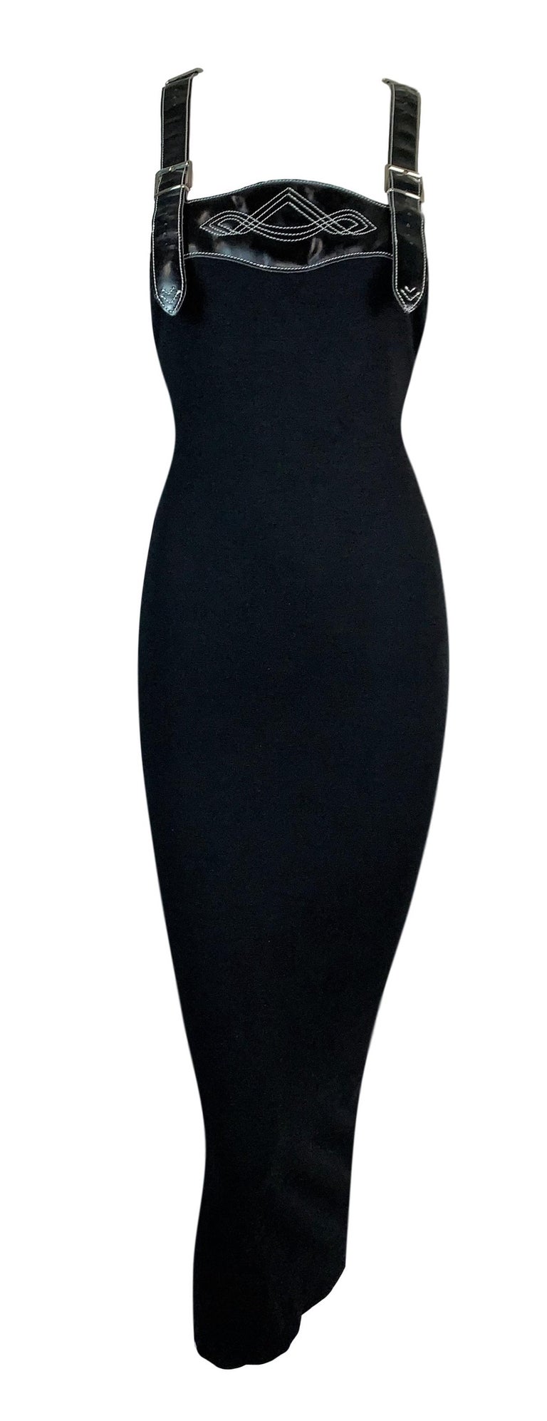F/W 1992 Jean Paul Gaultier Runway Madonna Chest Cut-Out Wiggle Dress at 1stDibs | madonna jean 