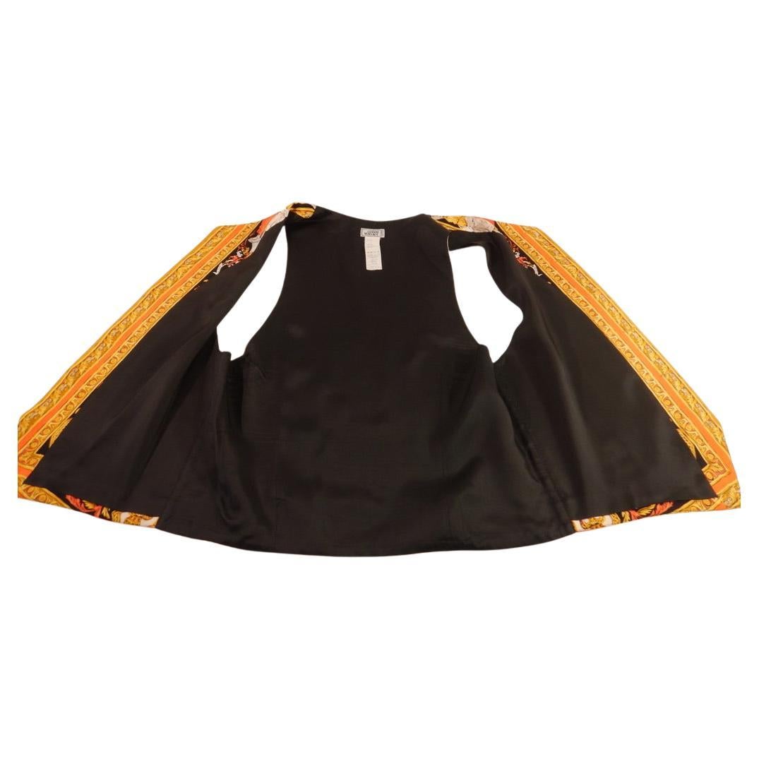 Gilet in seta con stampa arabescata Gianni Versace A/I 1992 Uomo in vendita 4