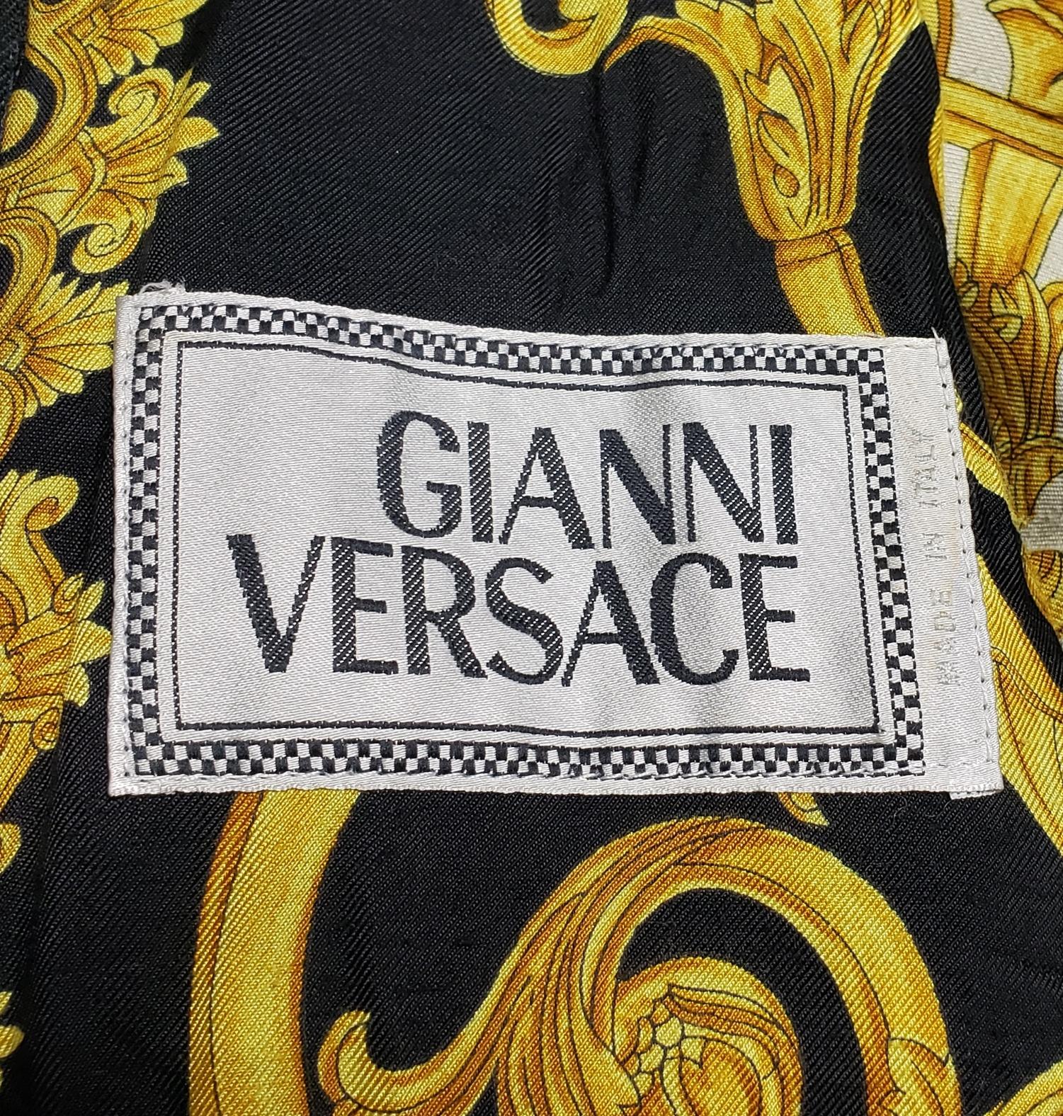 F/W 1992 Rare Vintage Gianni Versace Black Leather Bondage Coat  3