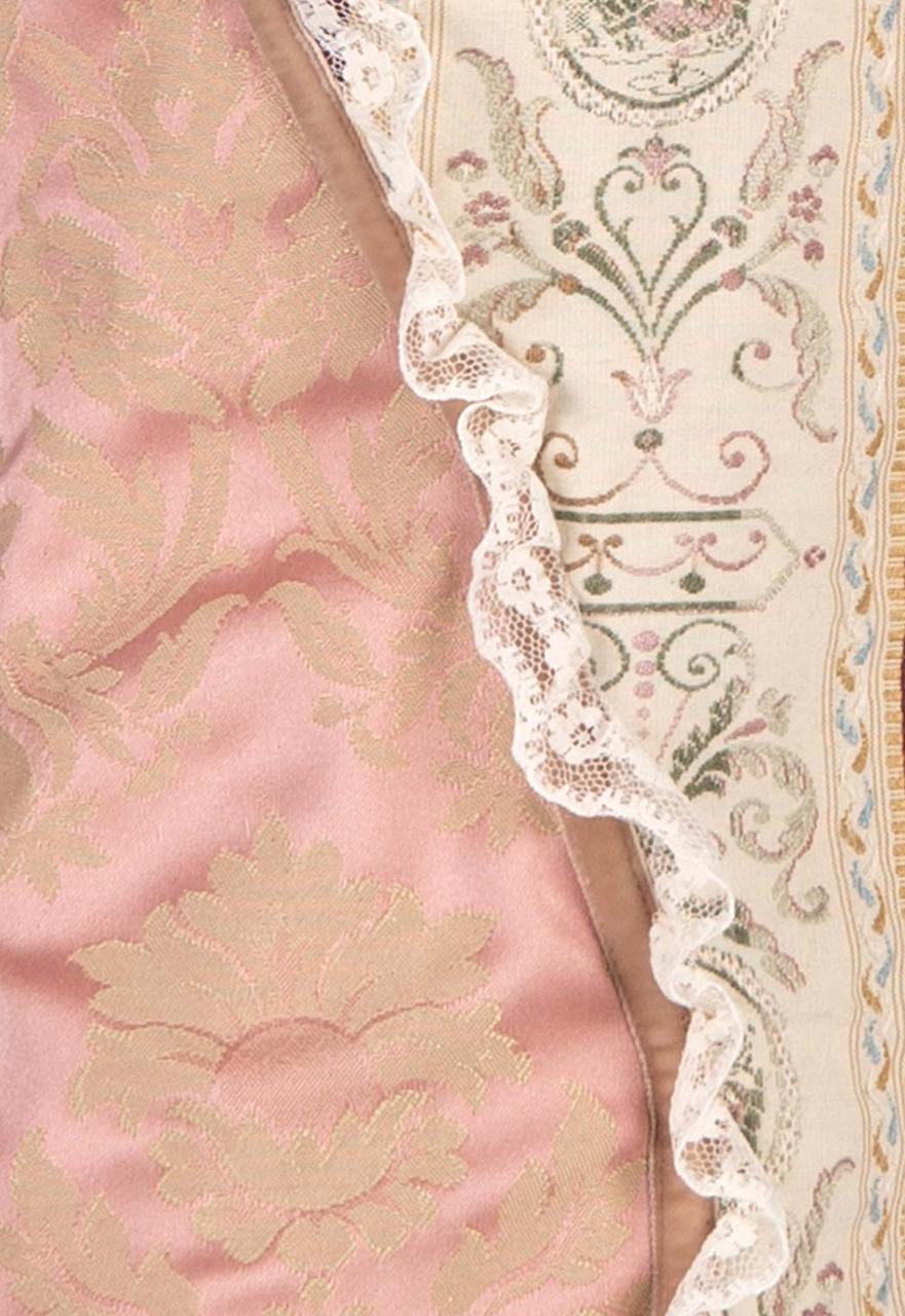 A/I 1993/94 DOLCE & GABBANA Top corsetto crema e rosa con bordi in pizzo 2