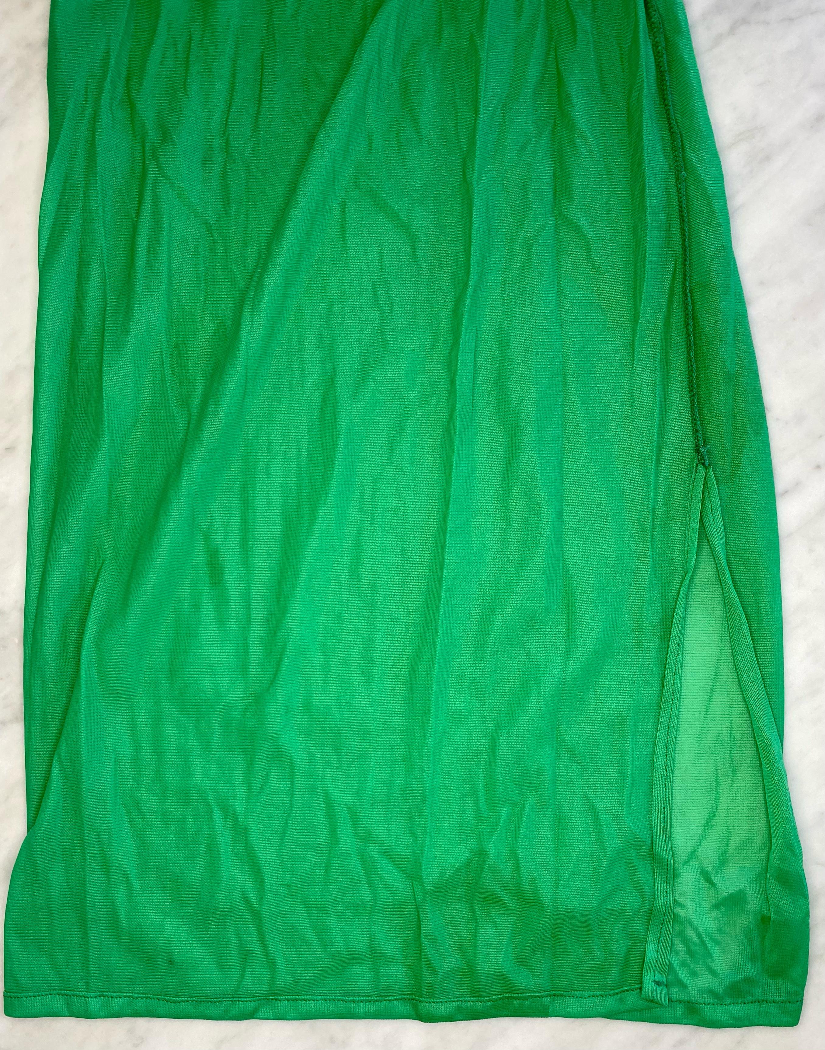 F/W 1993 Gianni Versace Couture - Robe en maille verte + Cardigan à boutons Medusa en vente 7