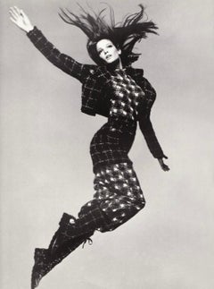 F/W 1993 Gianni Versace Double-Breasted Tweed Skirt Suit Medusa Runway