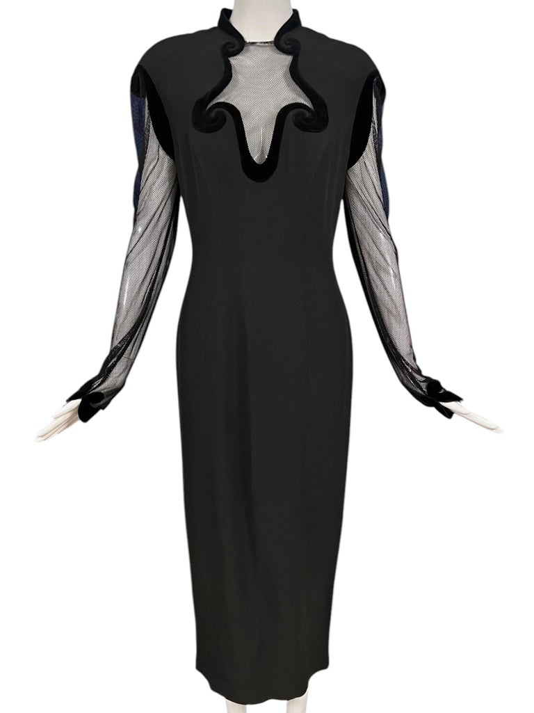 thierry mugler black dress Thierry Mugler 1999 Black and White Sculptural Runway Gown – Rixt Archives