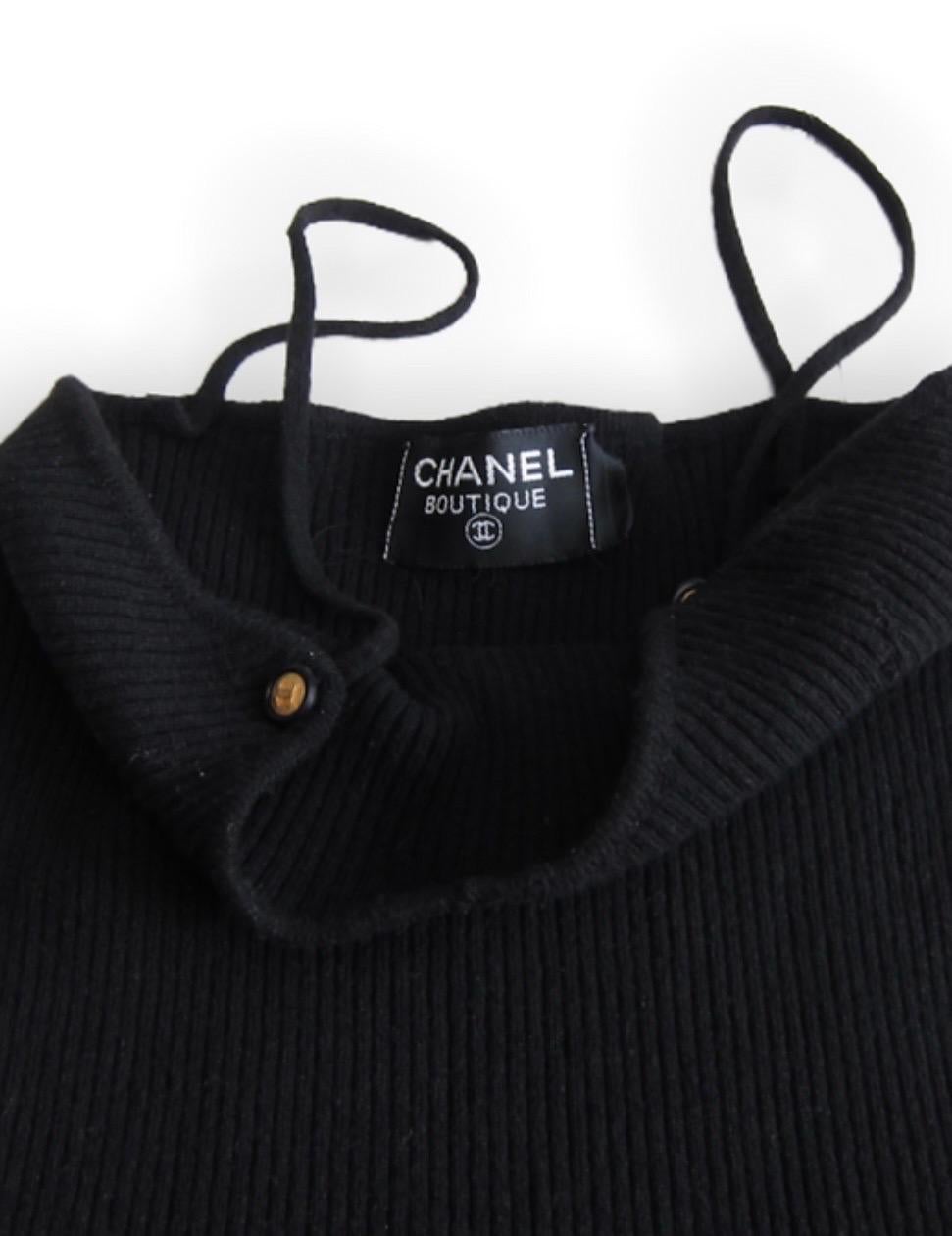Mini robe en fausse fourrure noire et blanche Chanel, collection A/H 1994 par Karl Lagerfeld en vente 7