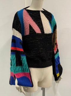 F/W 1994 Chanel geometric color-block intarsia sweater