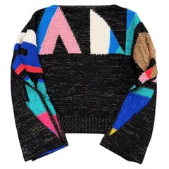 F/W 1994 Chanel geometric color-block intarsia sweater