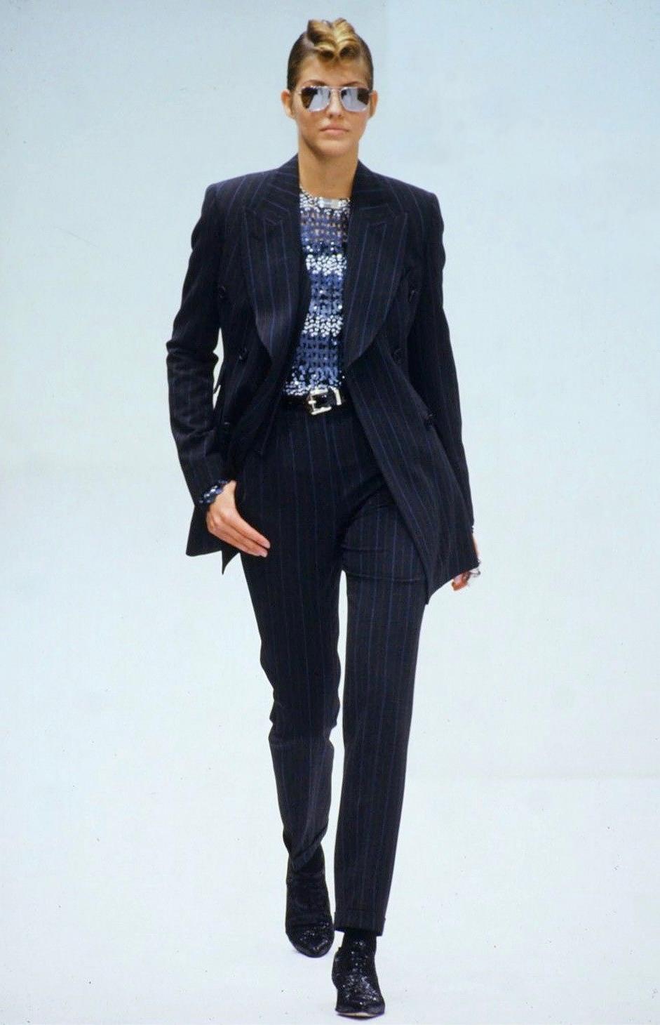 De las mujeres F/W 1994 Dolce & Gabbana Camiseta de manga larga de punto con lentejuelas negro y plata en venta