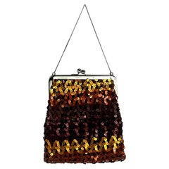 F/W 1994 Dolce & Gabbana Brown Copper Sequin Chain Evening Bag