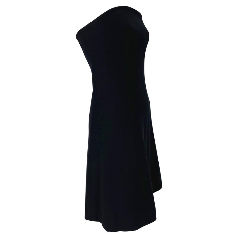 1994 gianni versace couture navy wool pinafore dress