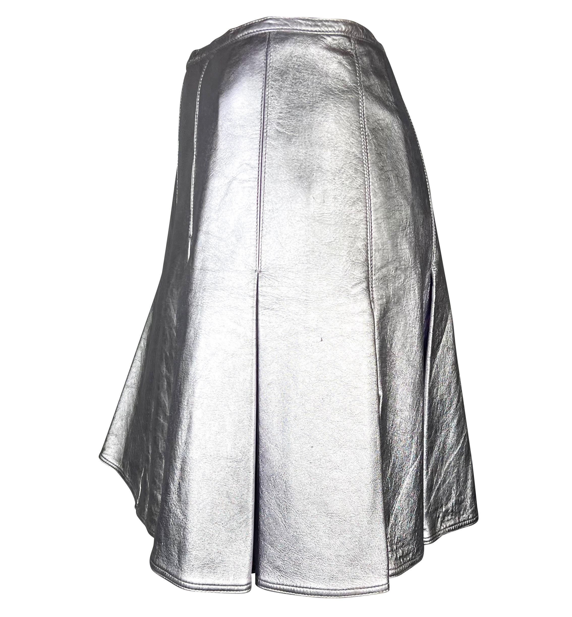 silver flare skirt
