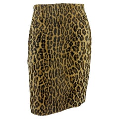 Jupe fourrure imprimée léopard Gianni Versace, A/H 1994