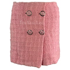 Retro F/W 1994 Gianni Versace Pink Tweed Mini Skirt