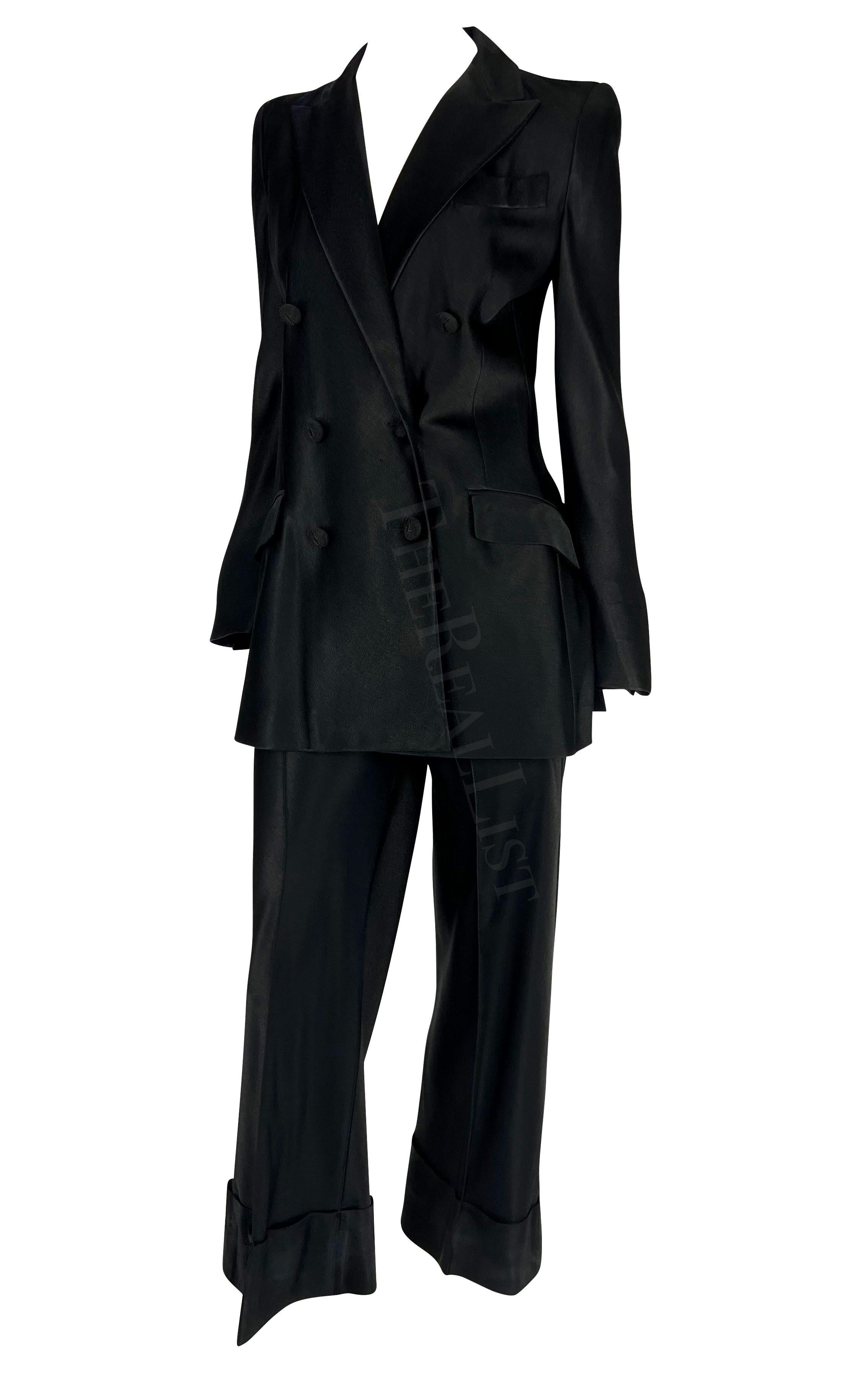 Women's F/W 1994 John Galliano Double Breasted Oversized Silk Runway Suit For Sale