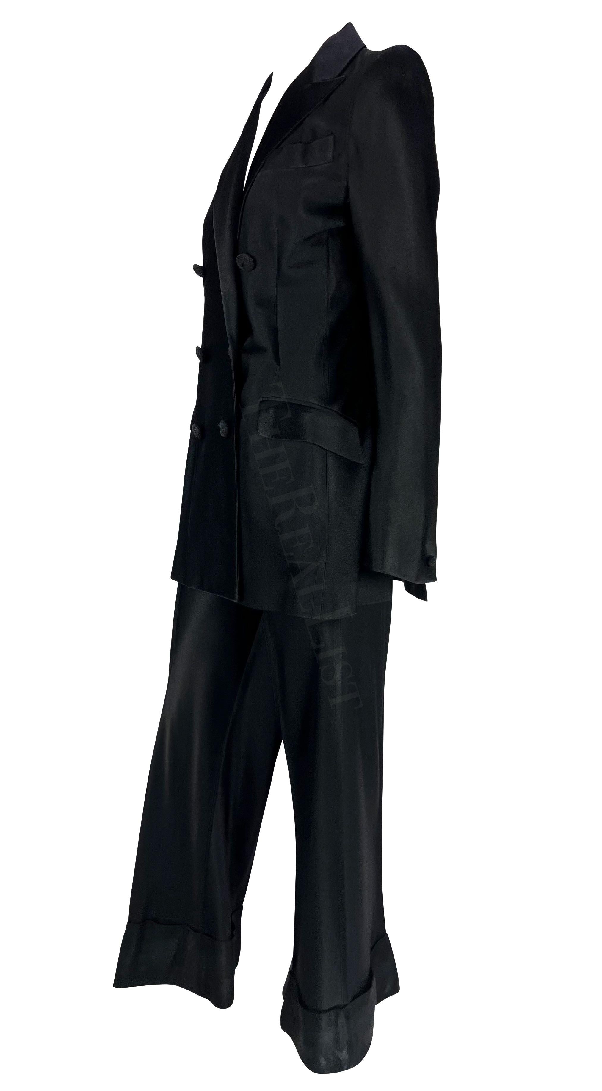 F/W 1994 John Galliano Double Breasted Oversized Silk Runway Suit For Sale 2