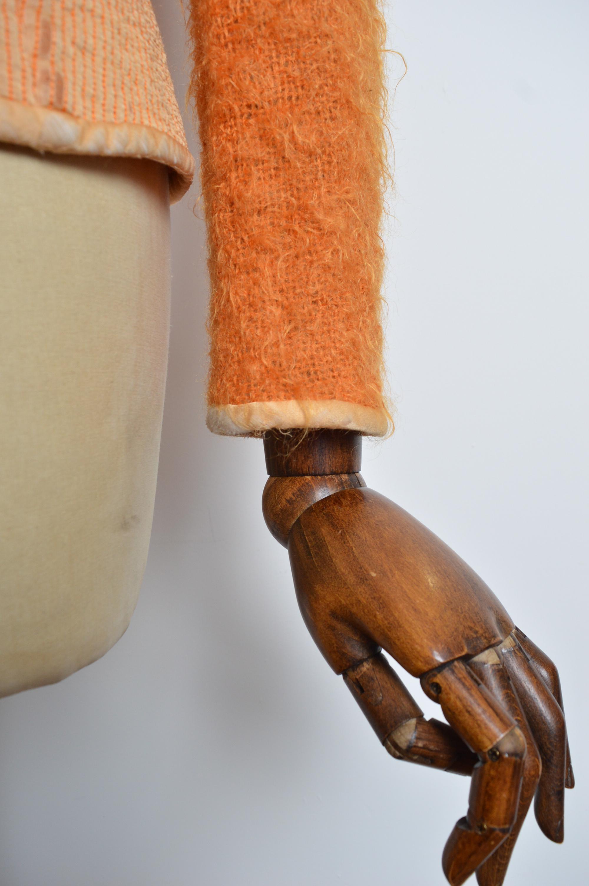F/W 1995 Christian Dior by Gianfranco Ferré Tangerine Orange Silk Mohair Jacket For Sale 7