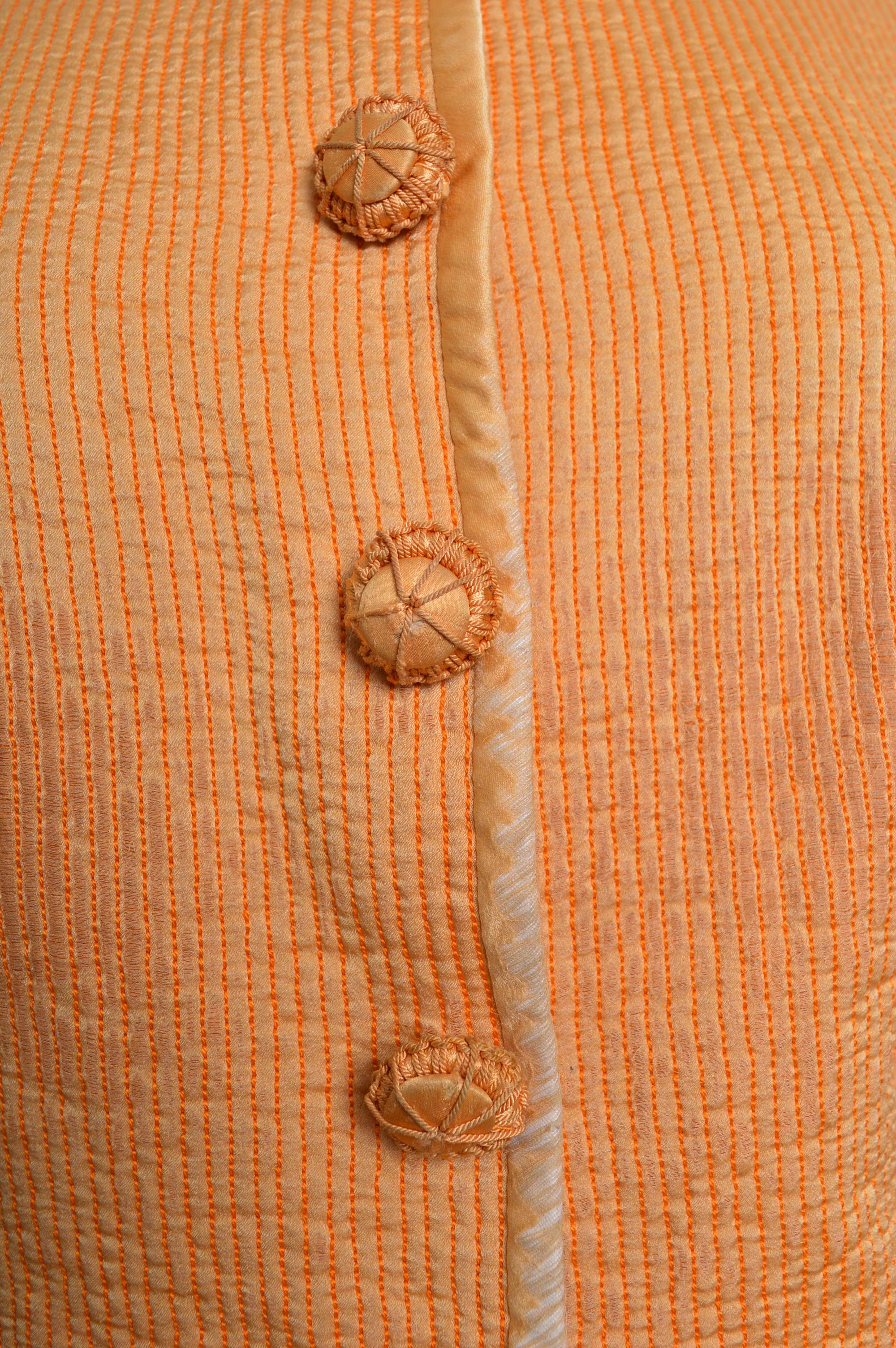 F/W 1995 Christian Dior by Gianfranco Ferré Tangerine Orange Silk Mohair Jacket For Sale 11