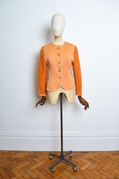 F/W 1995 Christian Dior by Gianfranco Ferré Tangerine Orange Silk Mohair Jacket