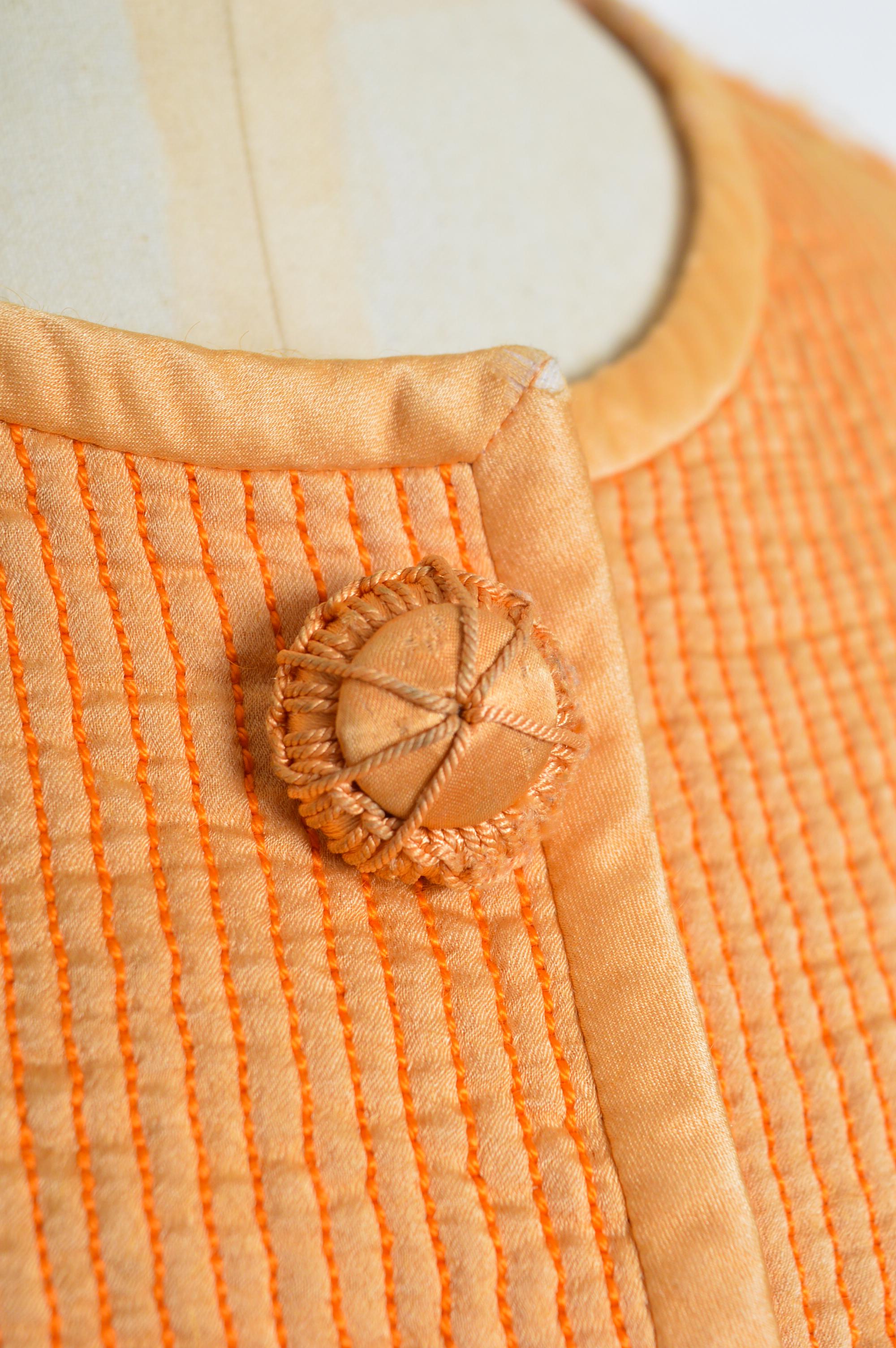 F/W 1995 Christian Dior by Gianfranco Ferré Tangerine Orange Silk Mohair Jacket For Sale 5