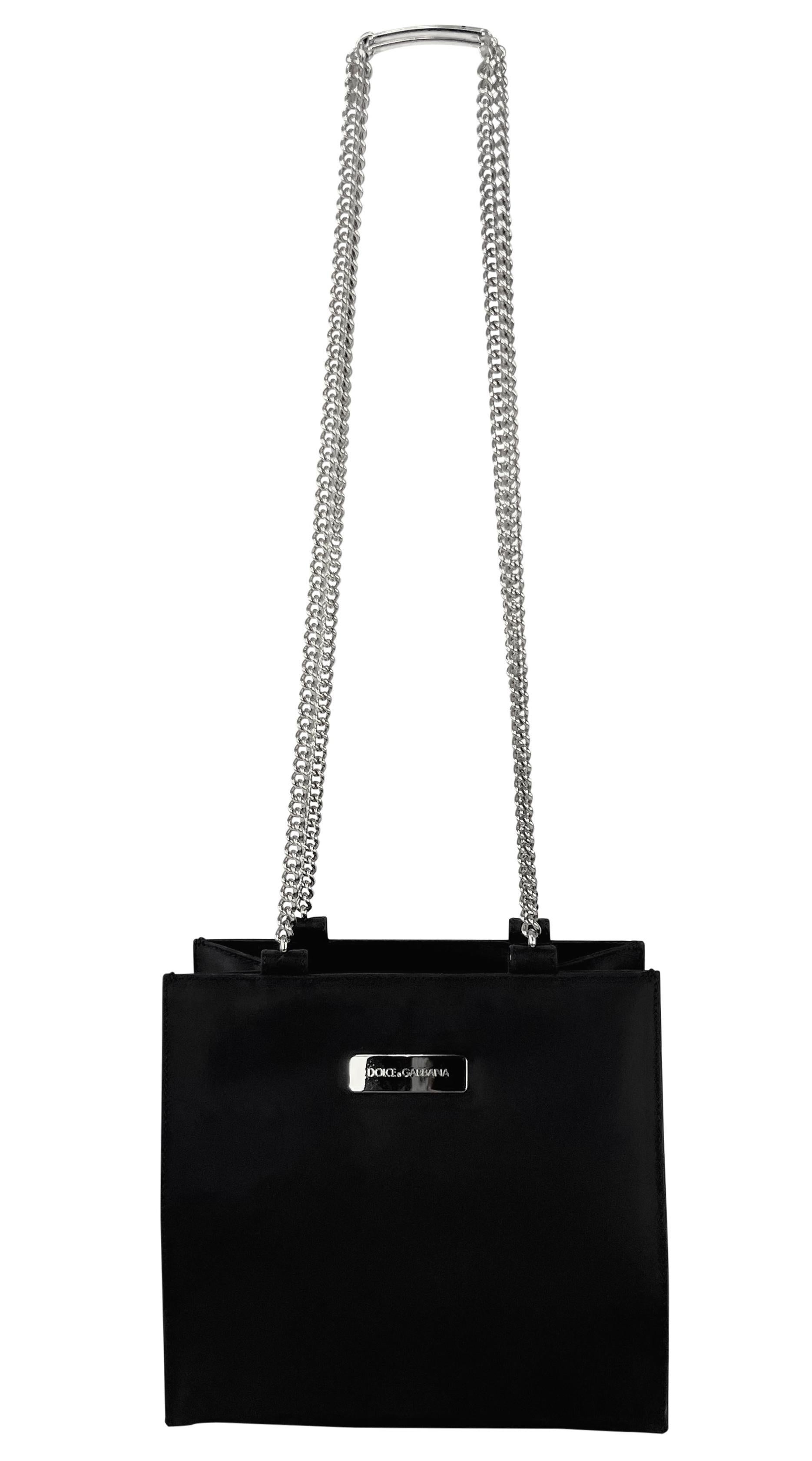 A/I 1995 Dolce & Gabbana Borsa a tracolla in nylon nero con logo a barre in vendita 2