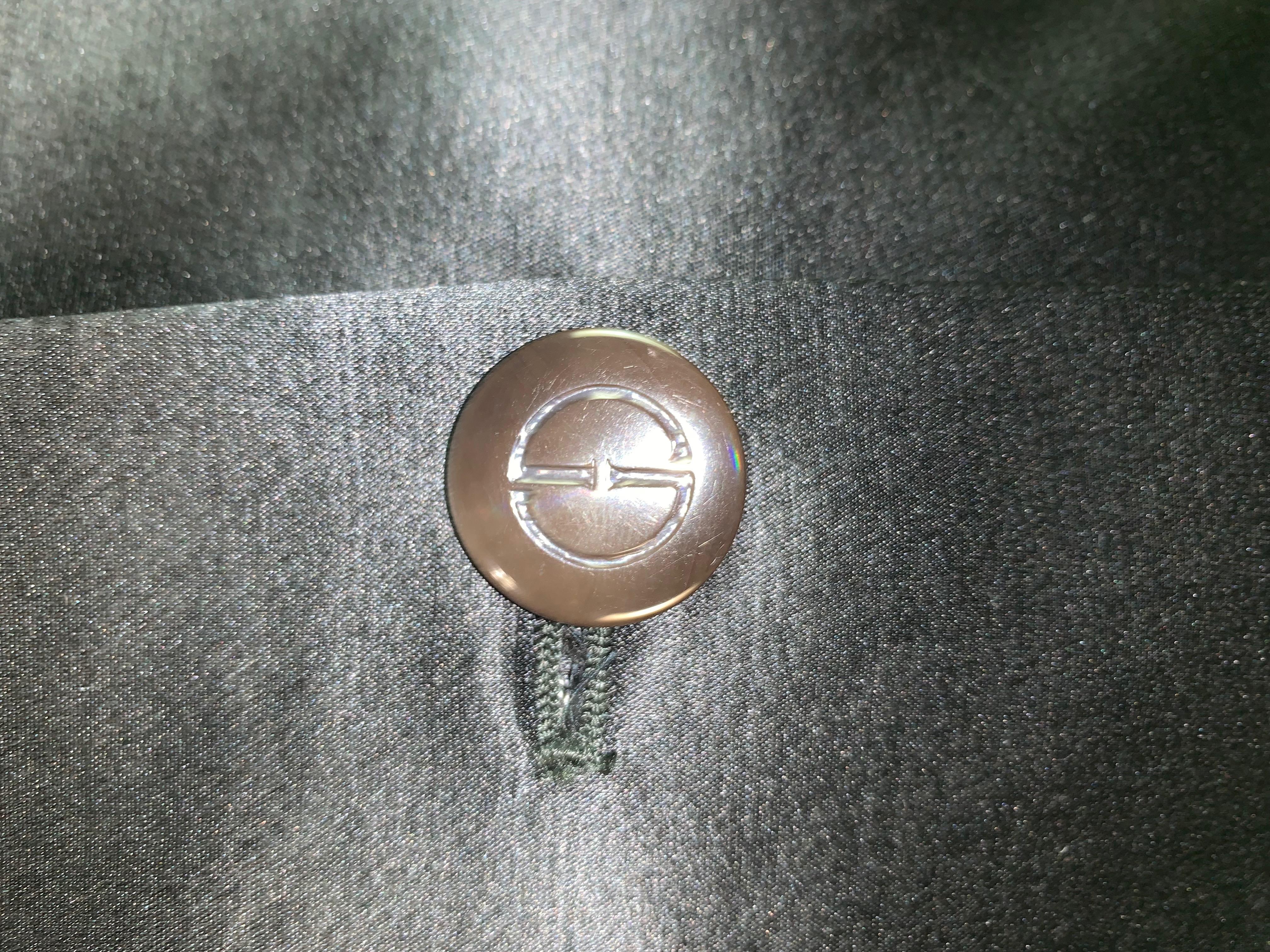 F/W 1995 Gucci by Tom Ford Black Silk Satin Structured Tuxedo Jacket 1