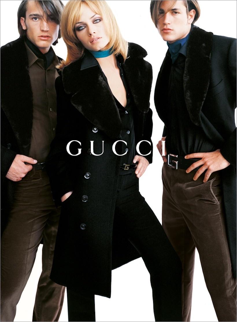 Presenting a vintage Gucci 'G' unisex belt with a modern design, designed by Tom Ford. This sought after belt is from Tom Ford's first fall collection with the house of Gucci and was modeled on the Fall/Winter 1995 runway by Kate Moss. The wide dark