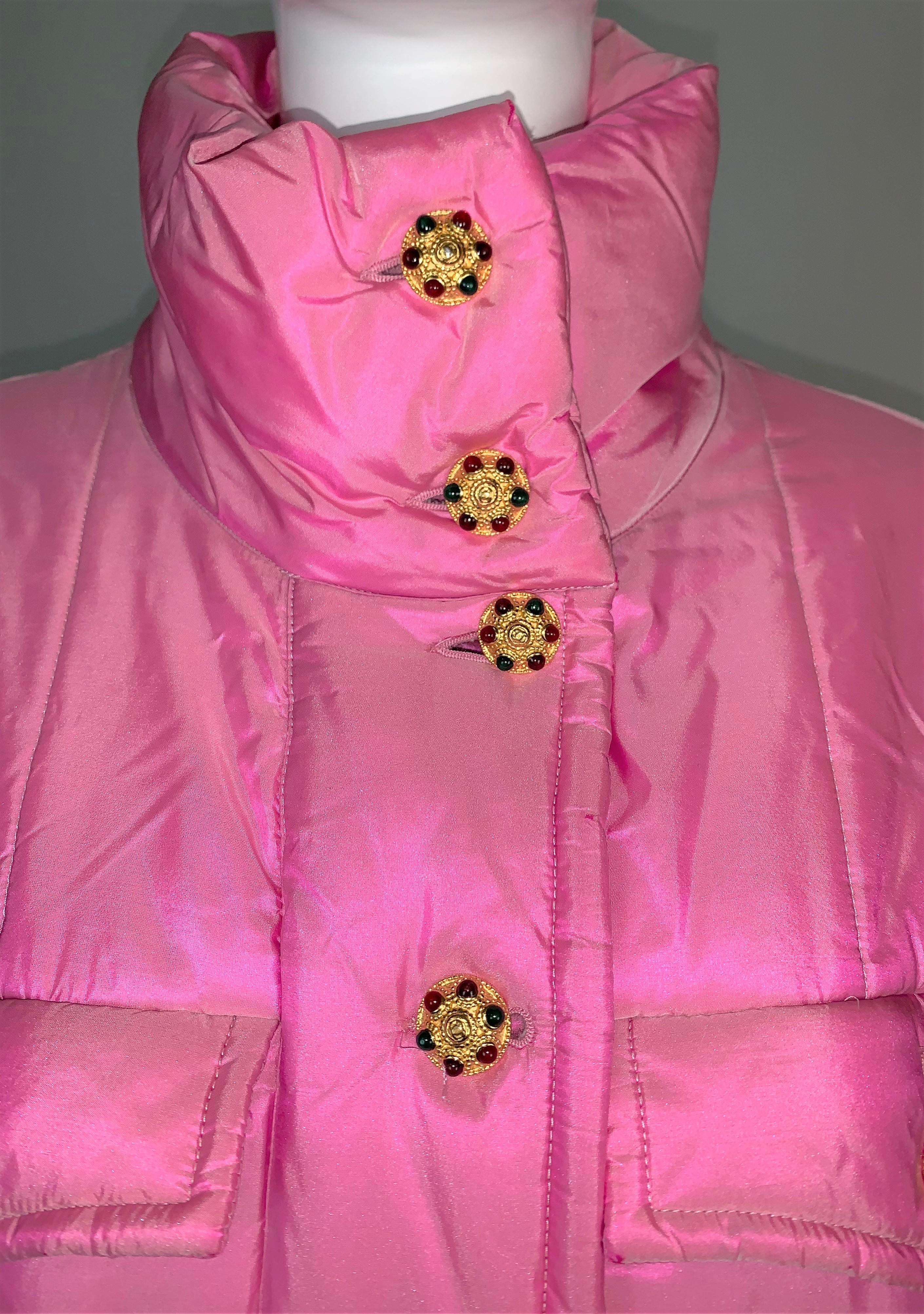 pink chanel puffer jacket